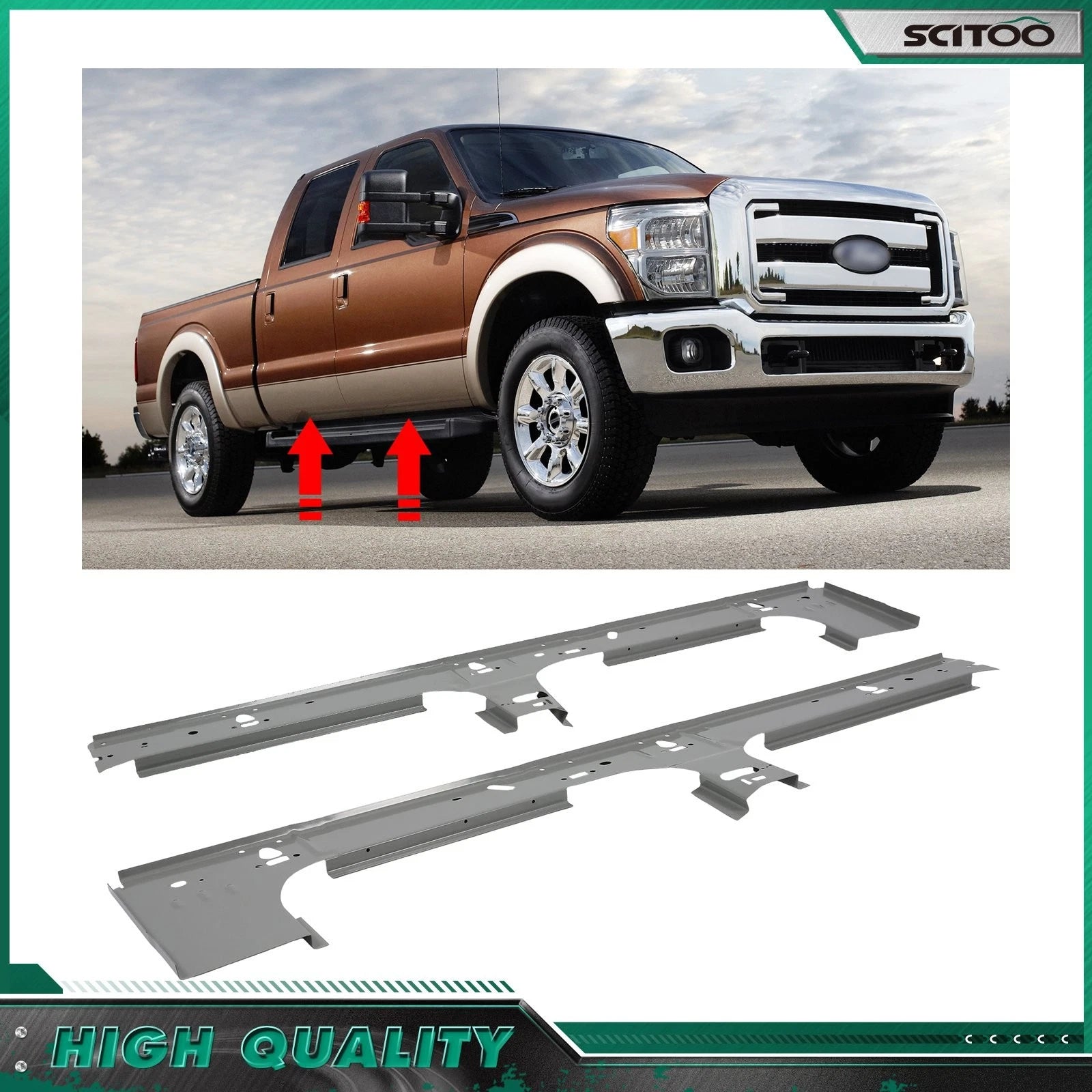 Inner Rocker Panels for Ford F250 F350 Super Duty Crew Cab (1999–2017)