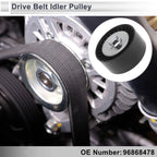 Drive Belt Idler Pulley for Chevrolet Cruze (2007–2017) No. 96868478 Black