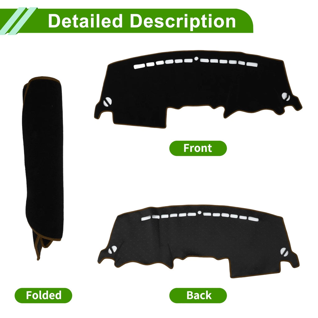 Dashboard Cover for Kia Sportage R (2011–2016) - Polyester Black Brown
