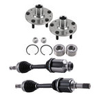 Set of 2 FWD Front Left Right Wheel Bearing Hubs CV Axle Shaft for Ford Edge Lincoln MKX (2007–2010)