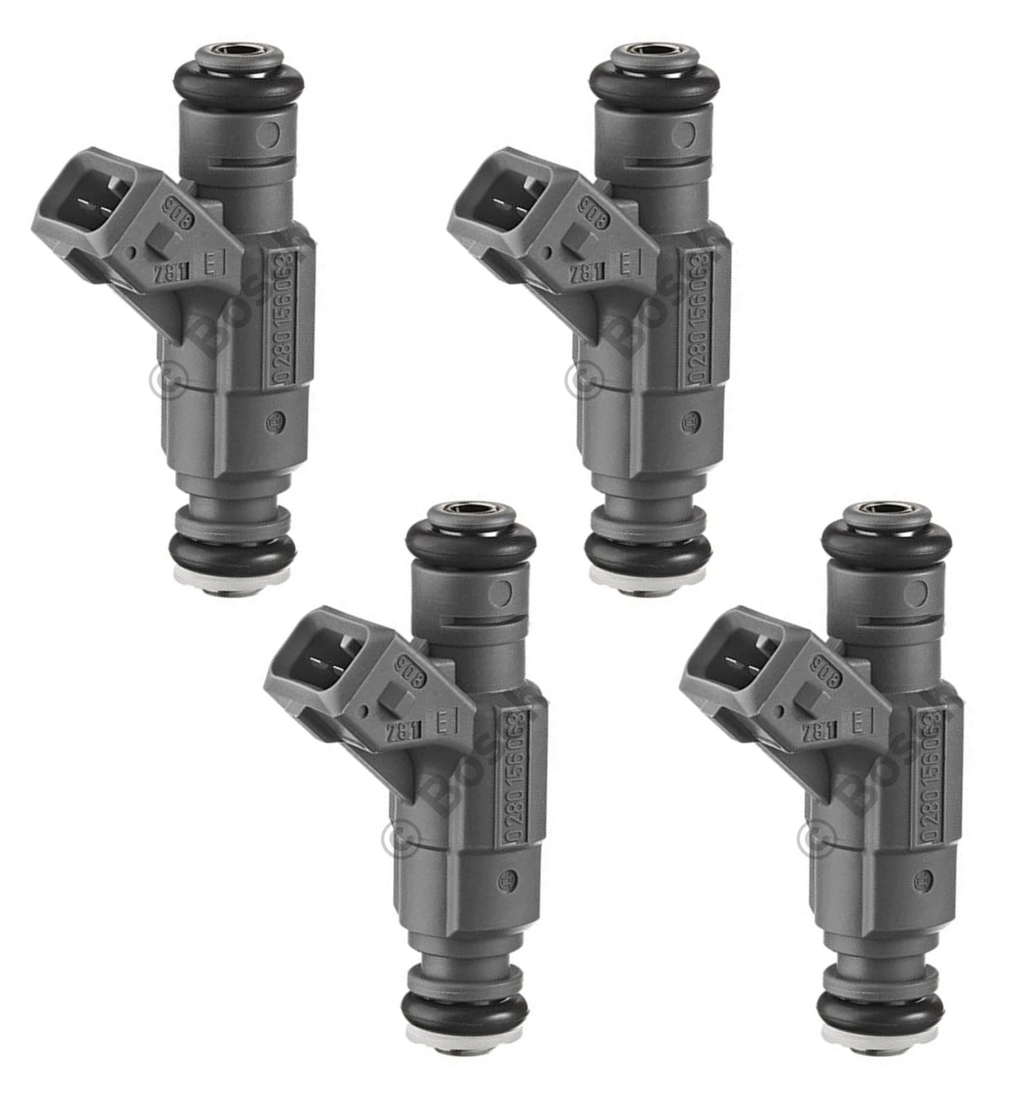 Set of 4 Fuel Injectors for Audi Volkswagen (OEM BOSCH)