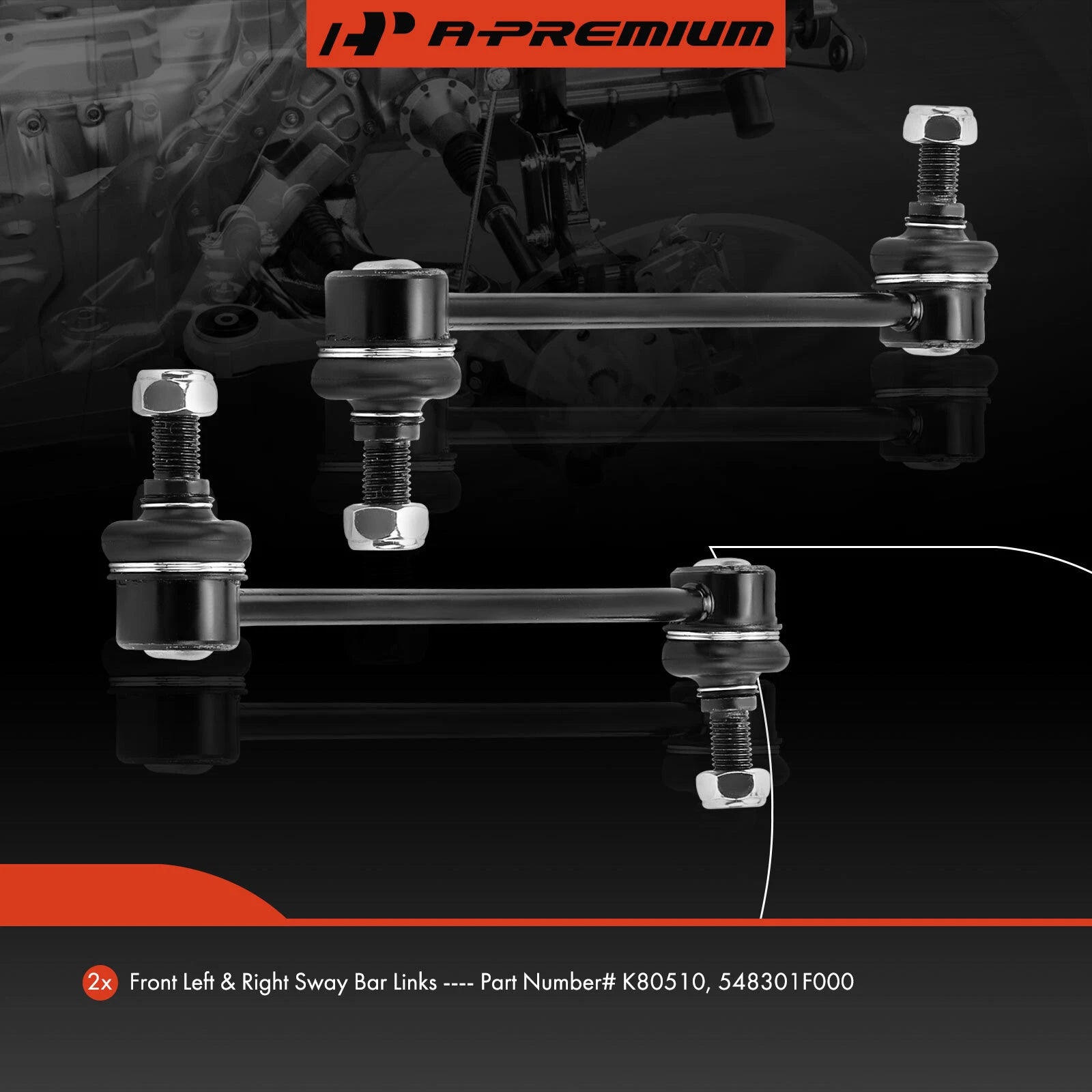 2X Front Sway Bar Links for Hyundai Tucson (2005–2009) Kia Sportage (2005–2010)