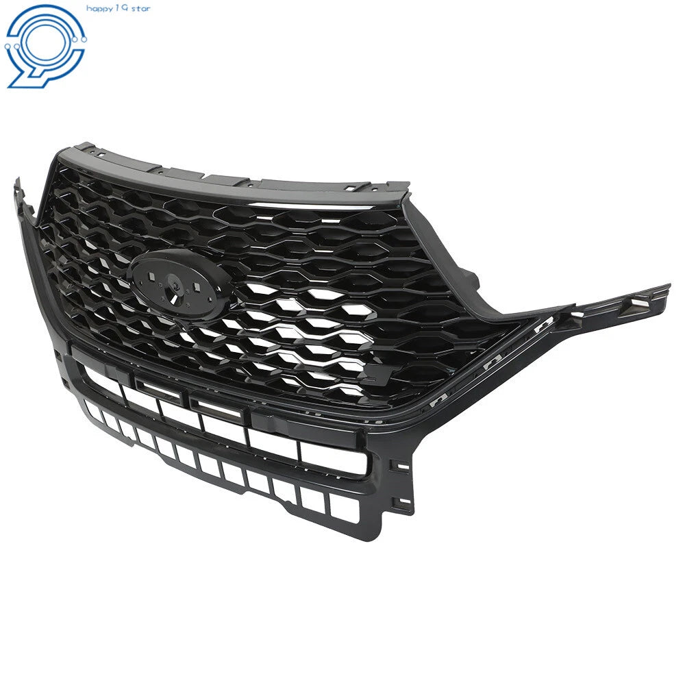 Front Upper Grille Grill Assembly for Ford Explorer ST (2020–2021) Gloss Black