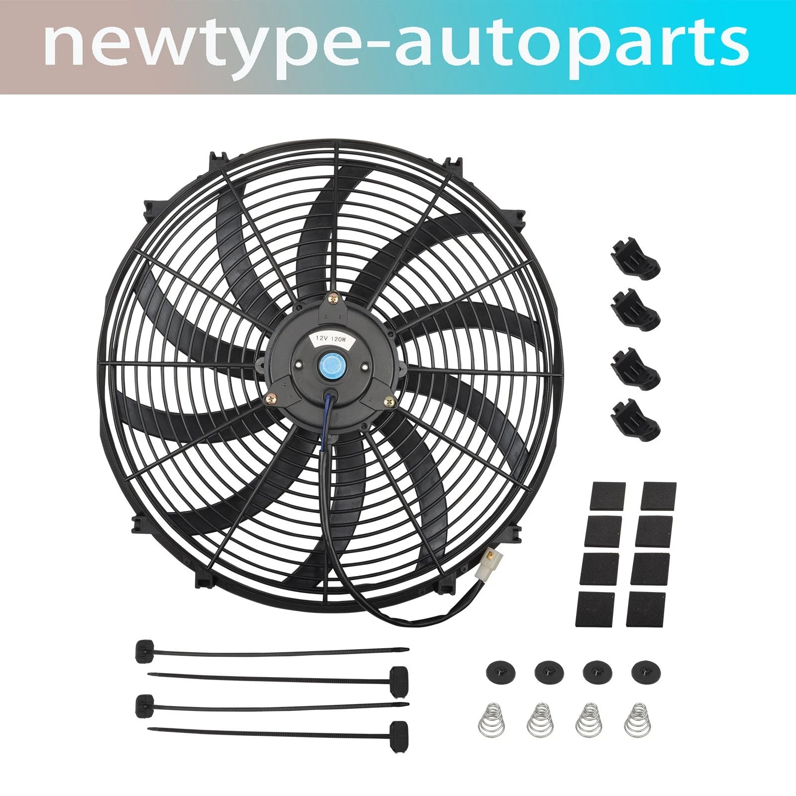 16" Slim Electric Radiator Cooling Fan Kit 12V