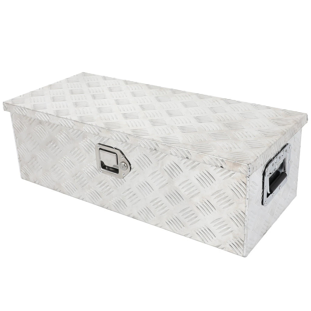 30 Inch Aluminum Trailer Tool Box for Pickup Truck RV (Silver)