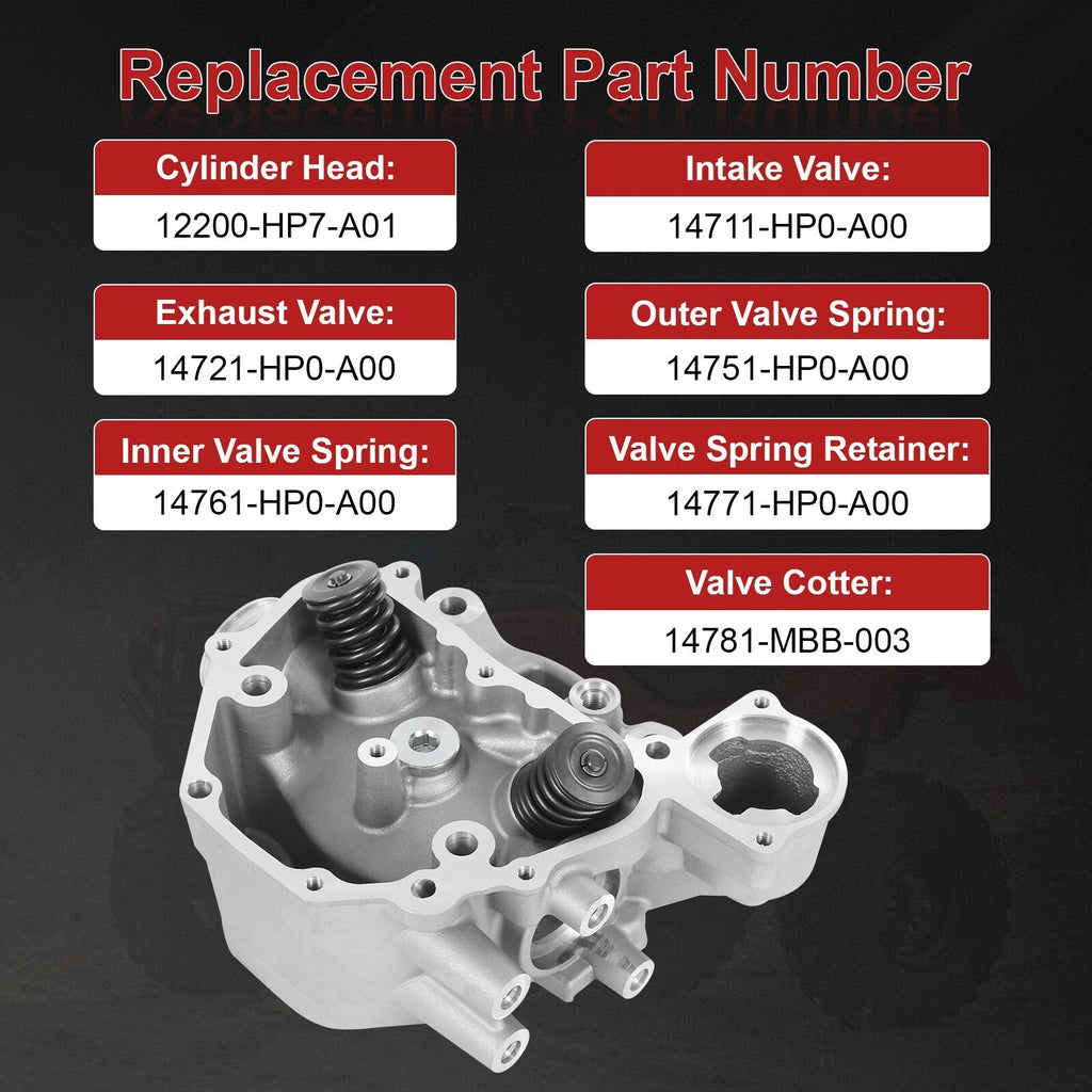 Cylinder Head Valves for Honda Foreman TRX500 Rancher TRX420 (2005–2023)