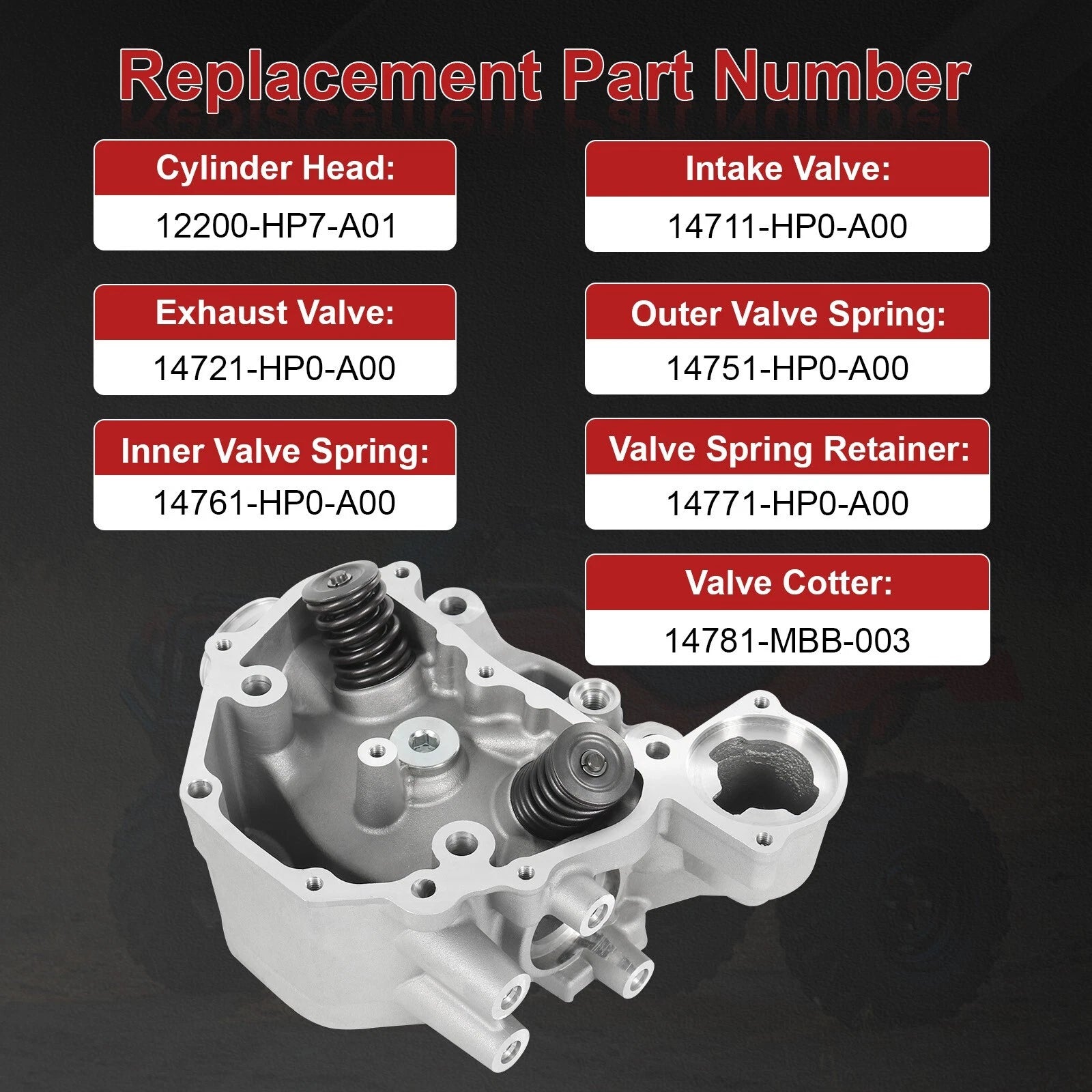 Cylinder Head Valves for Honda Foreman TRX500 Rancher TRX420 (2005–2023)