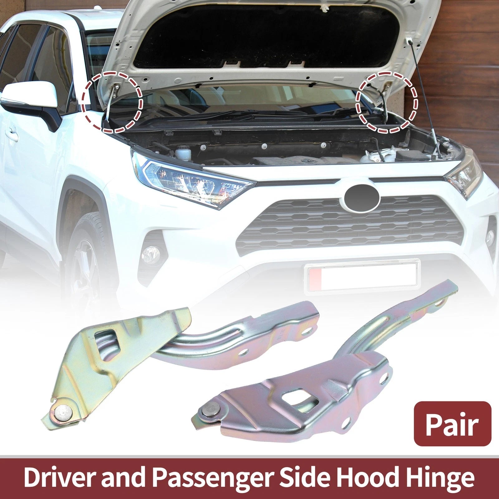 Hood Hinges for Hyundai Accent (2012–2017) No. 791100U000 1 Pair