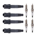 4 Ignition Coils and 4 Spark Plugs for Hyundai Santa Fe Sport 2.4L (2013-2016)