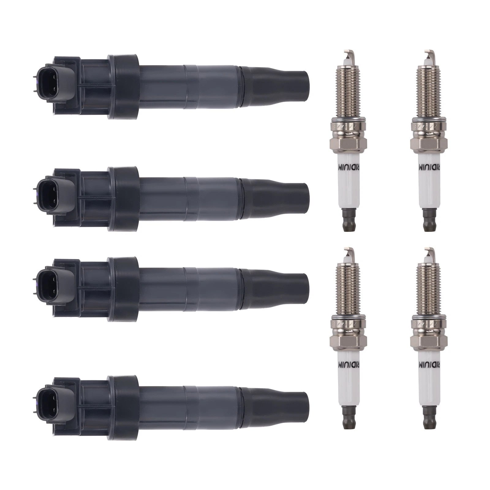 4 Ignition Coils and 4 Spark Plugs for Hyundai Santa Fe Sport 2.4L (2013-2016)
