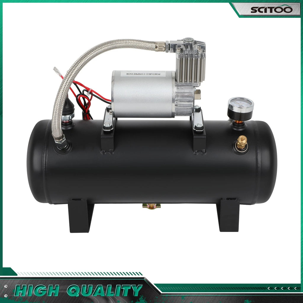 1.5 Gal Air Tank for Train Horn Compressor System 12V (150 Psi)