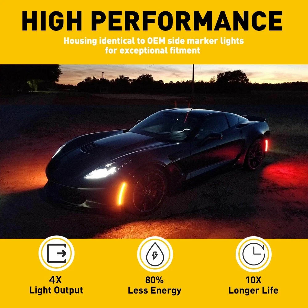 Set of 4 LED Side Marker Lights for Corvette C7 (2014)