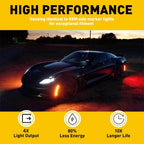 Set of 4 LED Side Marker Lights for Corvette C7 (2014)