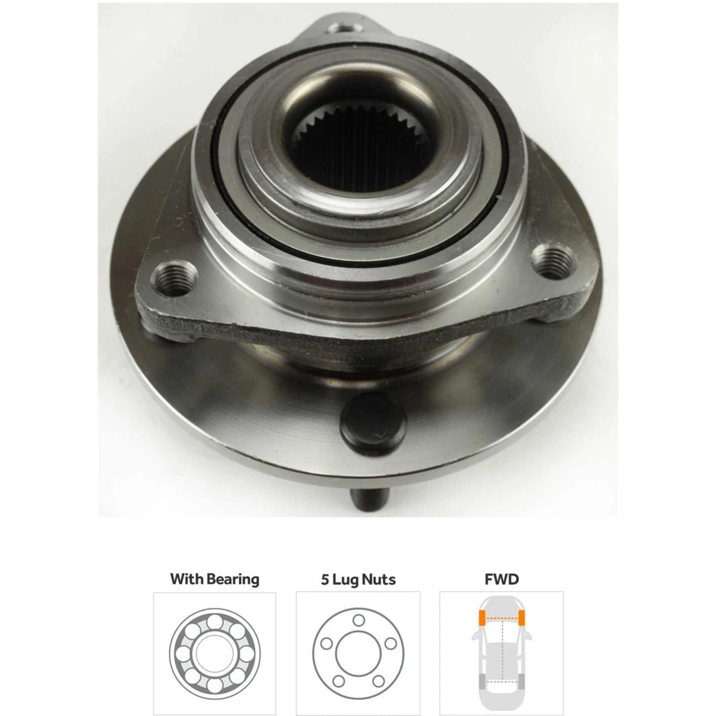 Set of 2 Wheel Hubs for Dodge Intrepid (1993–2004) Front Left & Right