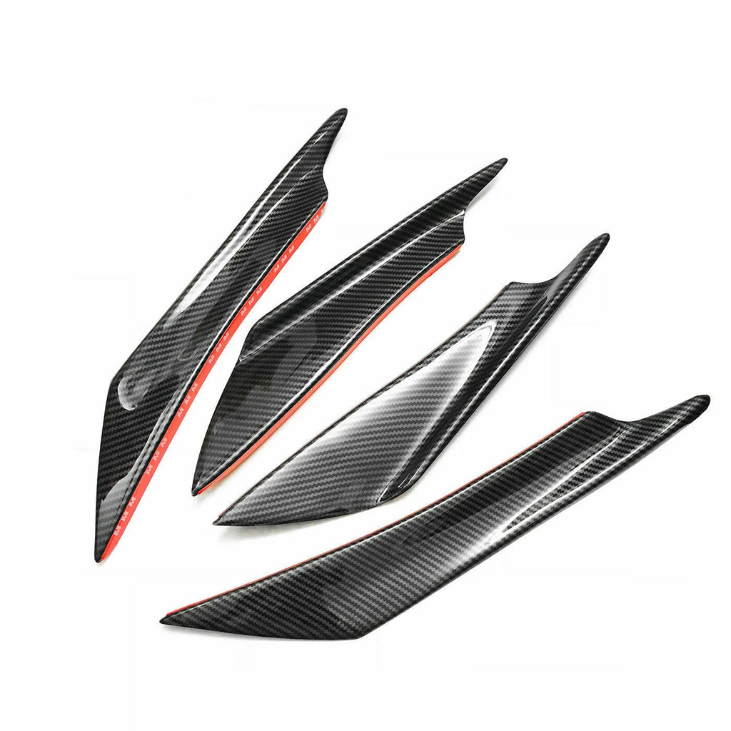 L+R Carbon Fiber Bumper Canard Splitter Diffuser for