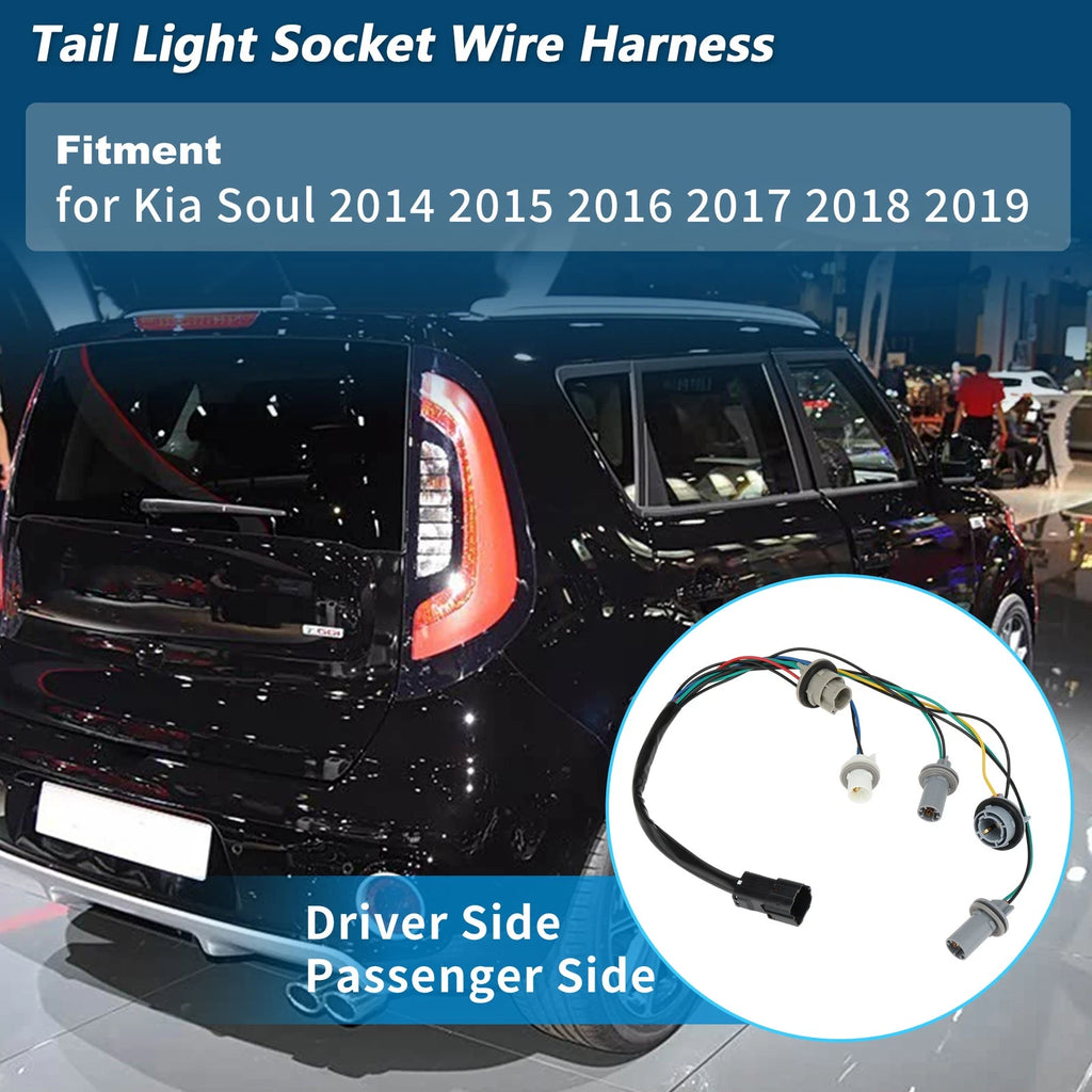 Taillight Bulb Socket Wiring Harness for Kia Soul (2014–2019) No. 92450B2000