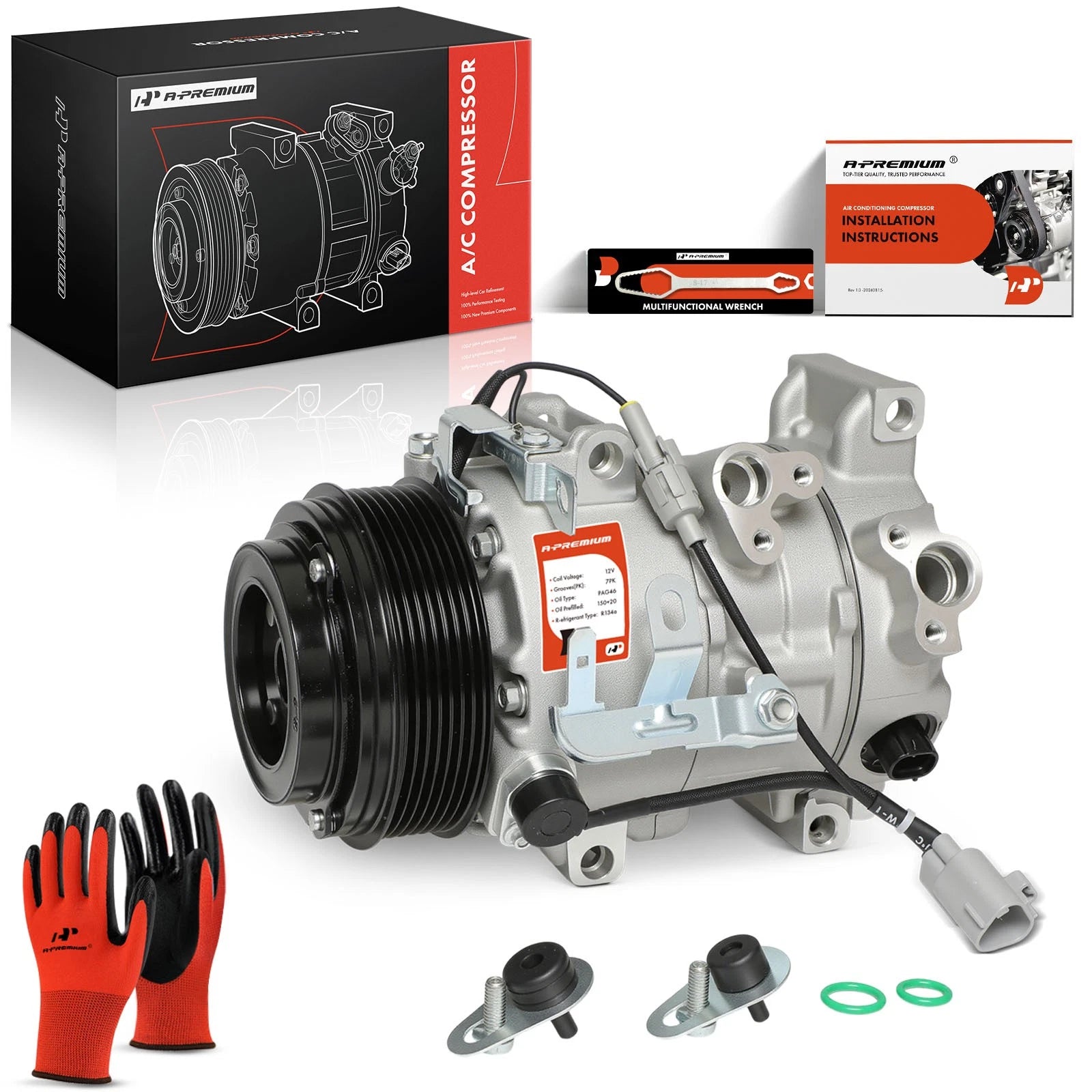 A/C Compressor with Clutch for Toyota Camry and Avalon (2007-2012)