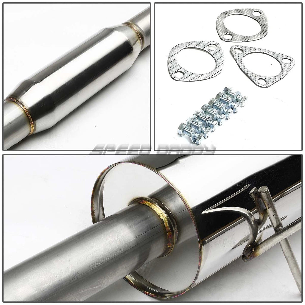 4" Rolled Tip Muffler for Honda Accord (1994–1997) - Stainless Steel Catback Exhaust