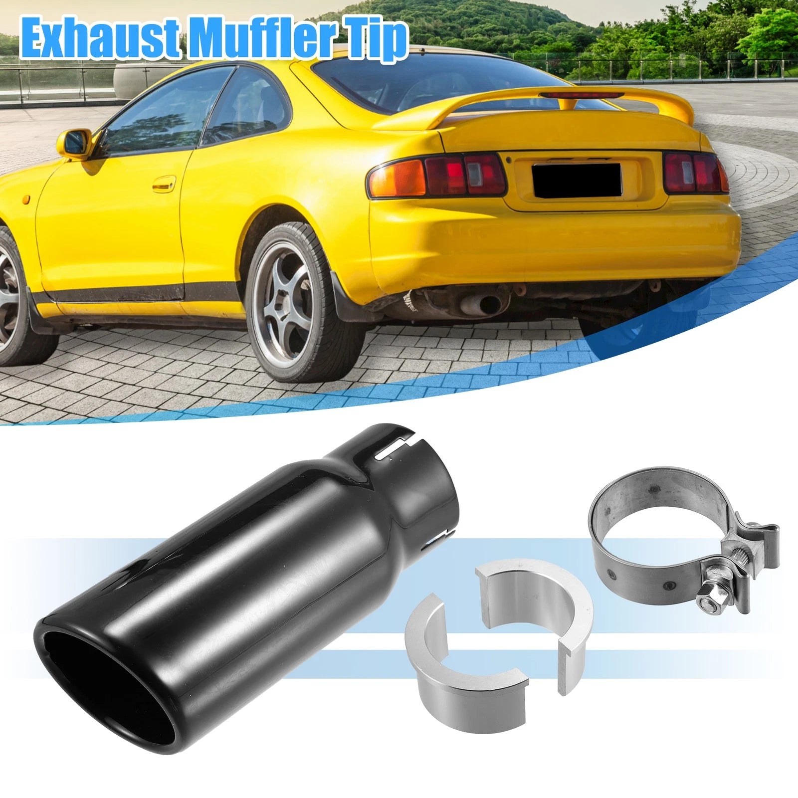 Set of 1 Exhaust Muffler Tip w/Clamp for Toyota 4Runner (2018–2021) PT932-89180-02