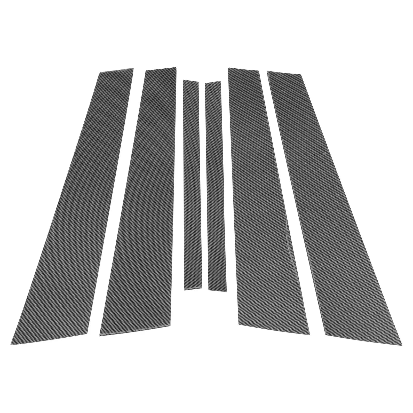 6 x Door Pillar Window Trim for BMW 5-Series Carbon Fiber (2011-2017)