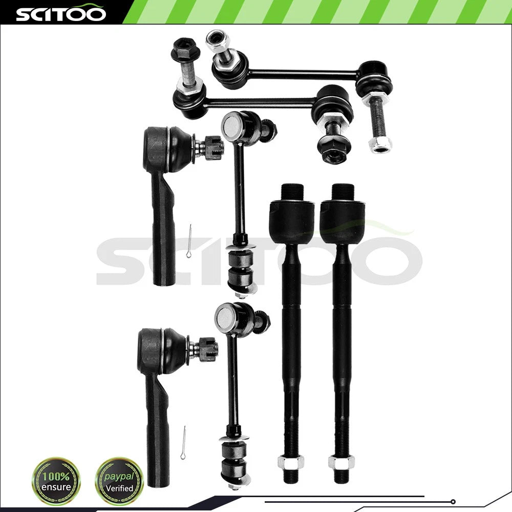 Set of 8 Front Rear Tie Rod End Sway Bar End for Lexus GX470 Toyota 4Runner (2003–2009)