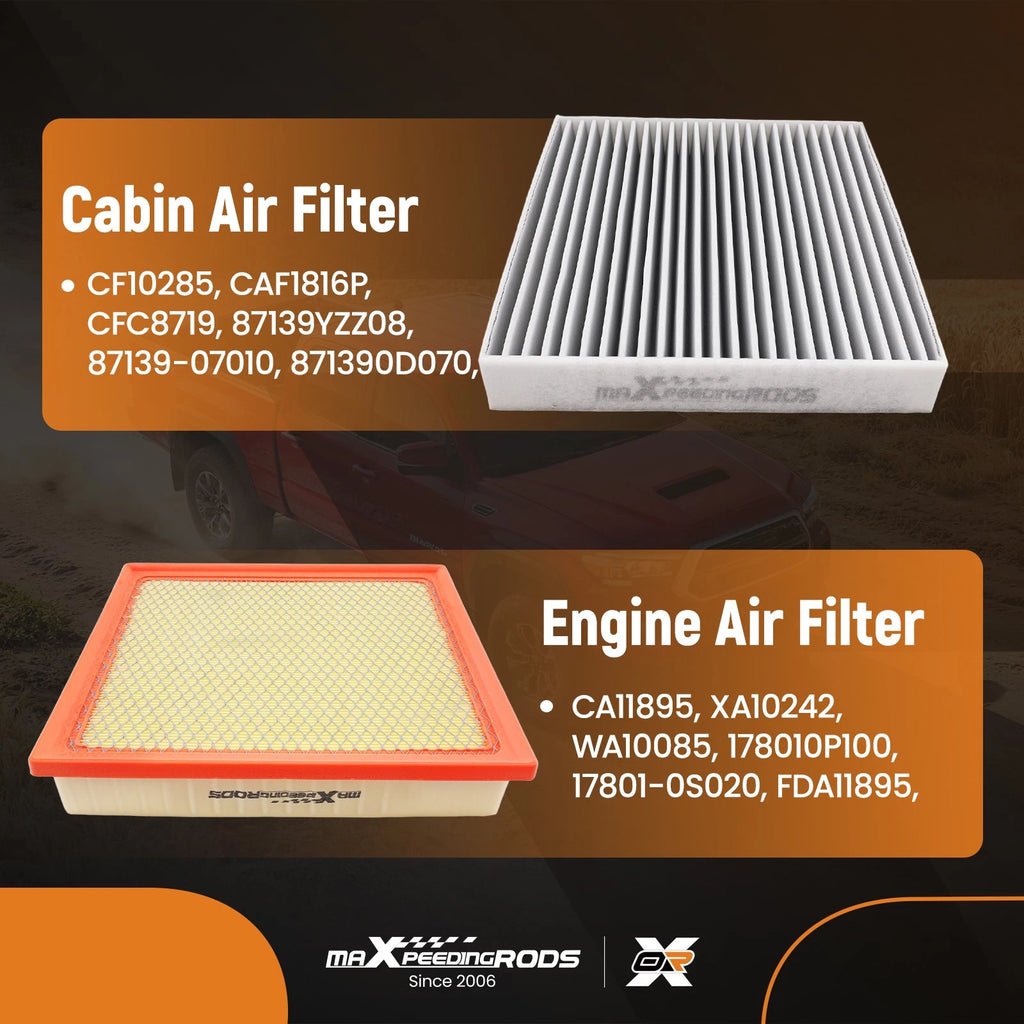 Air Filter Set for Toyota Sequoia V8 (2014–2022) 87139-YZZ08 CAF1816P CA11895