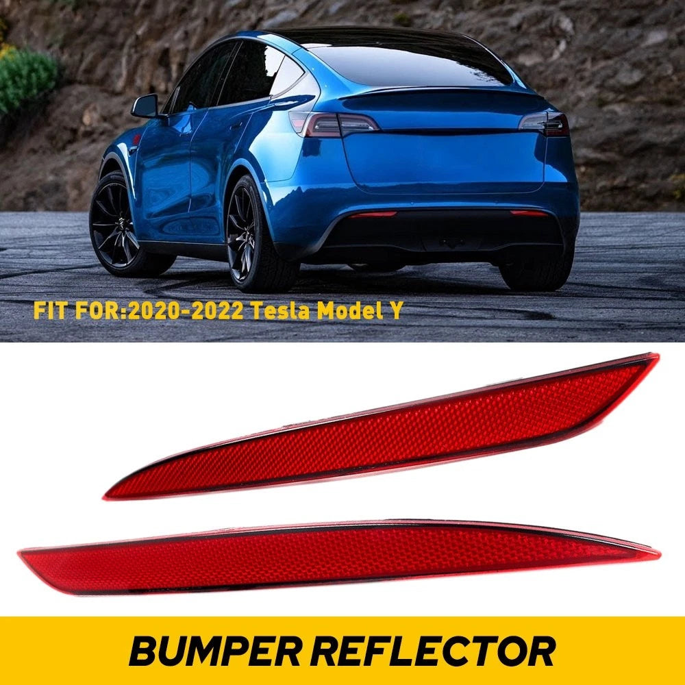 Set of 2 Rear Bumper Reflector Tail Lamps for Tesla Model Y (2020–2022)