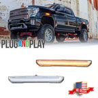 2X Clear Amber LED Side Marker Lights for GMC Sierra 2500 3500 (2020–2024)