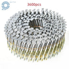 3600 Pcs 0.092"×2-1/2" Siding Nails Collated Wire Coil Full Round Head
