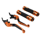 Orange Extendable Brake Clutch Lever Grip Set for Yamaha MT-15 XSR155 (2019-2023)