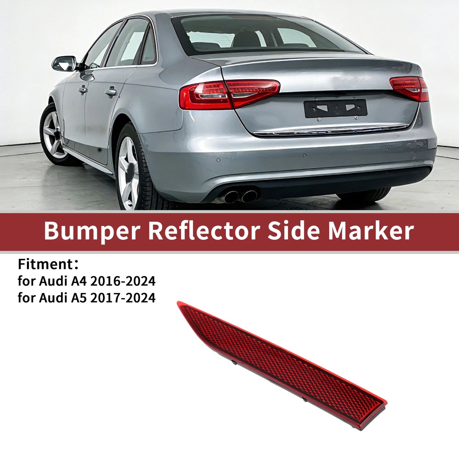 Rear Left Bumper Reflector No. 8W0945103 for Audi A4 (2016–2024)