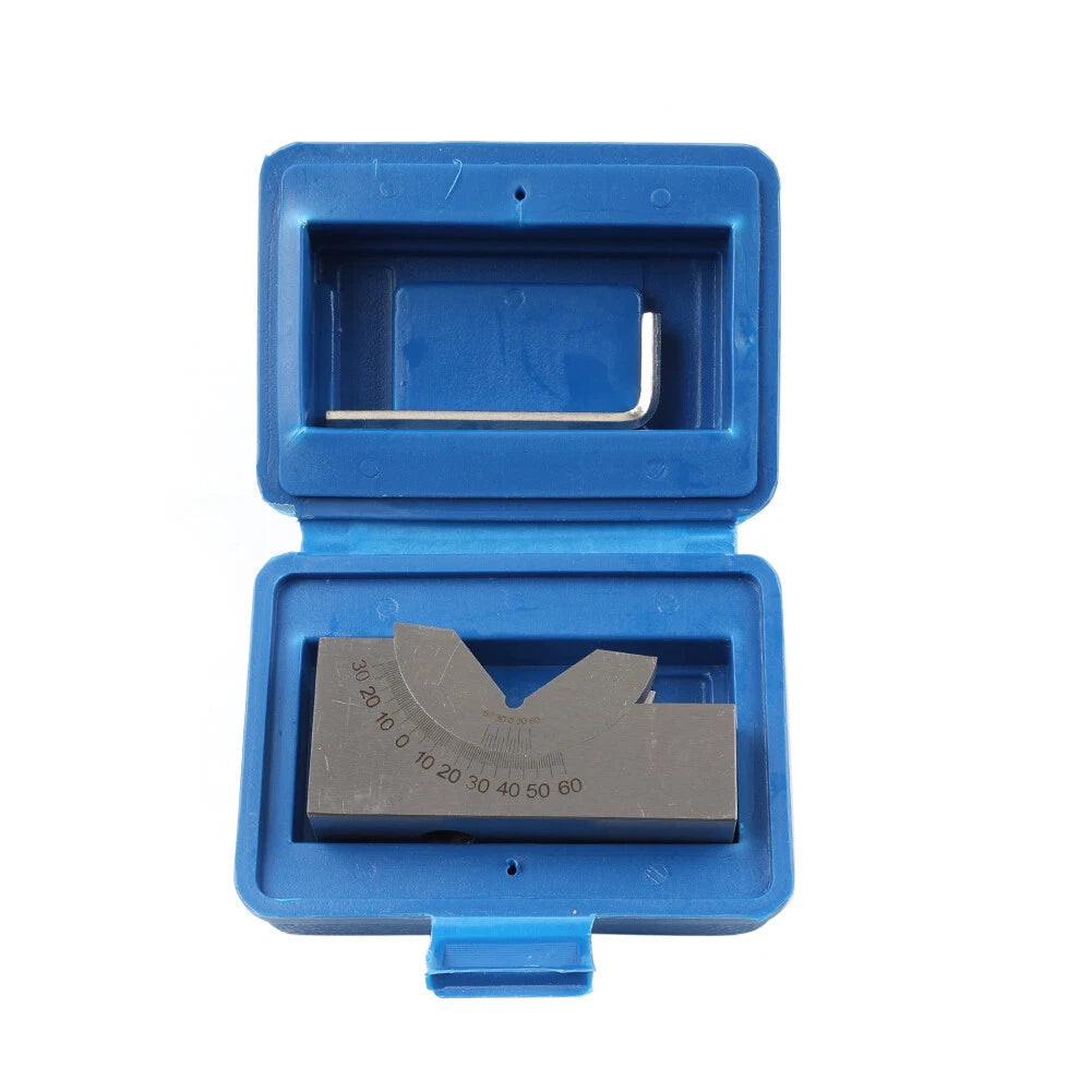 Adjustable Angle V Block Precision Gauge for Micro Milling Setup + Wrench