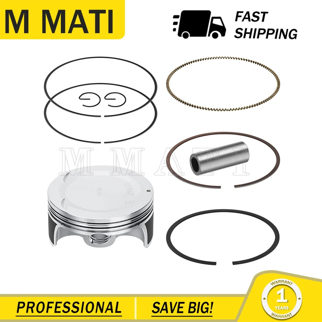 Forged Piston Kit for Yamaha Grizzly 700 YFM700FG (2007–2013) 102mm Standard Bore