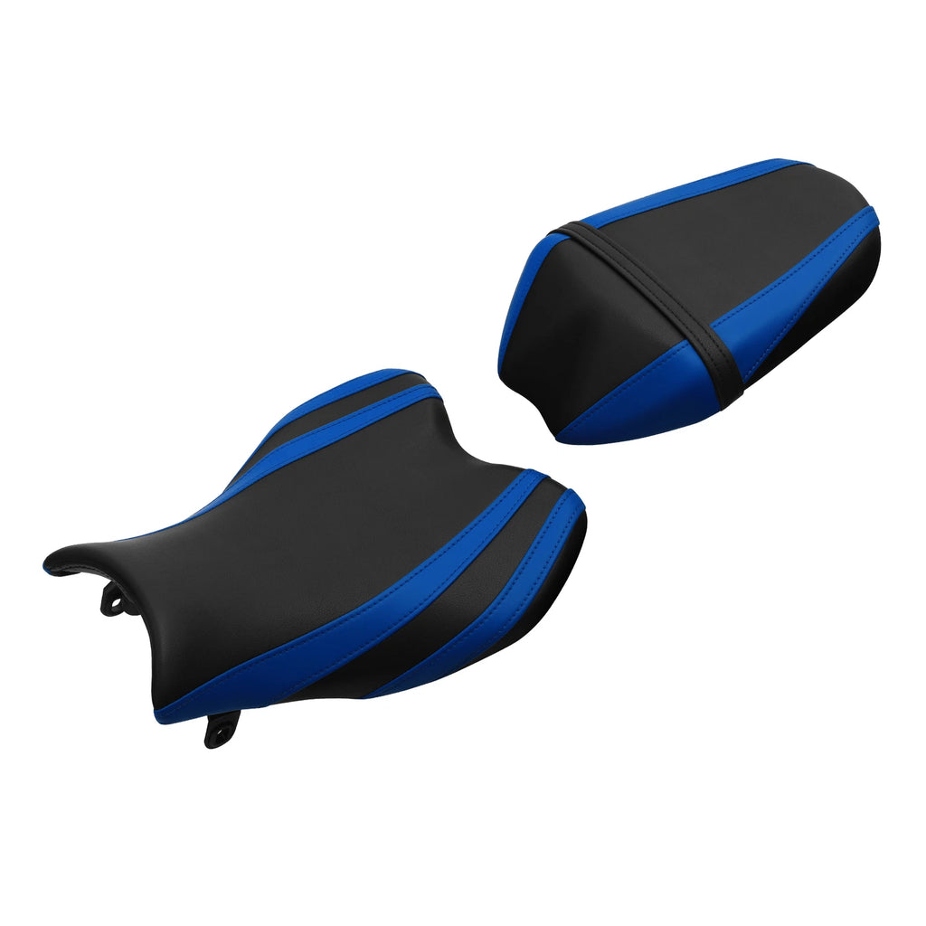 Driver & Passenger Seats for Suzuki GSXR1000 (2009–2016) - Black Blue