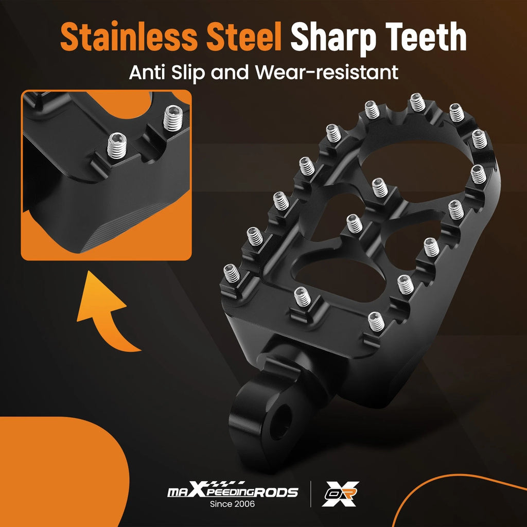 Wide MX Style Foot Pegs for Harley Fatboy Road Glide Softail