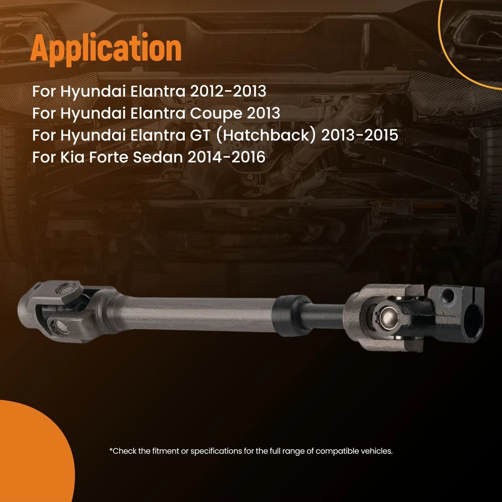 Intermediate Steering Shaft for Hyundai Elantra GT Coupe, Kia Forte Sedan (2013–2017)