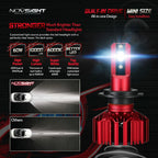 2X H7 LED Headlight Bulbs for NOVSIGHT (15000LM, 6000K, 200% Bright)