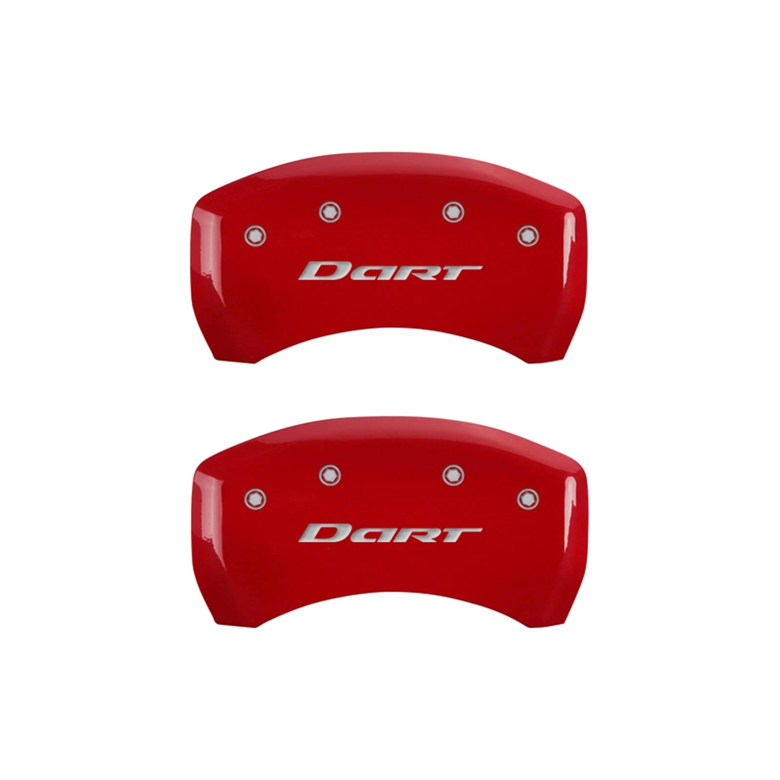 Red Caliper Covers Front and Rear for 2013-2016 Dodge Dart by MGP
