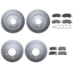 Front & Rear Brake Kit Disc Rotors & Akebono ProACT Pads for Dodge Jeep
