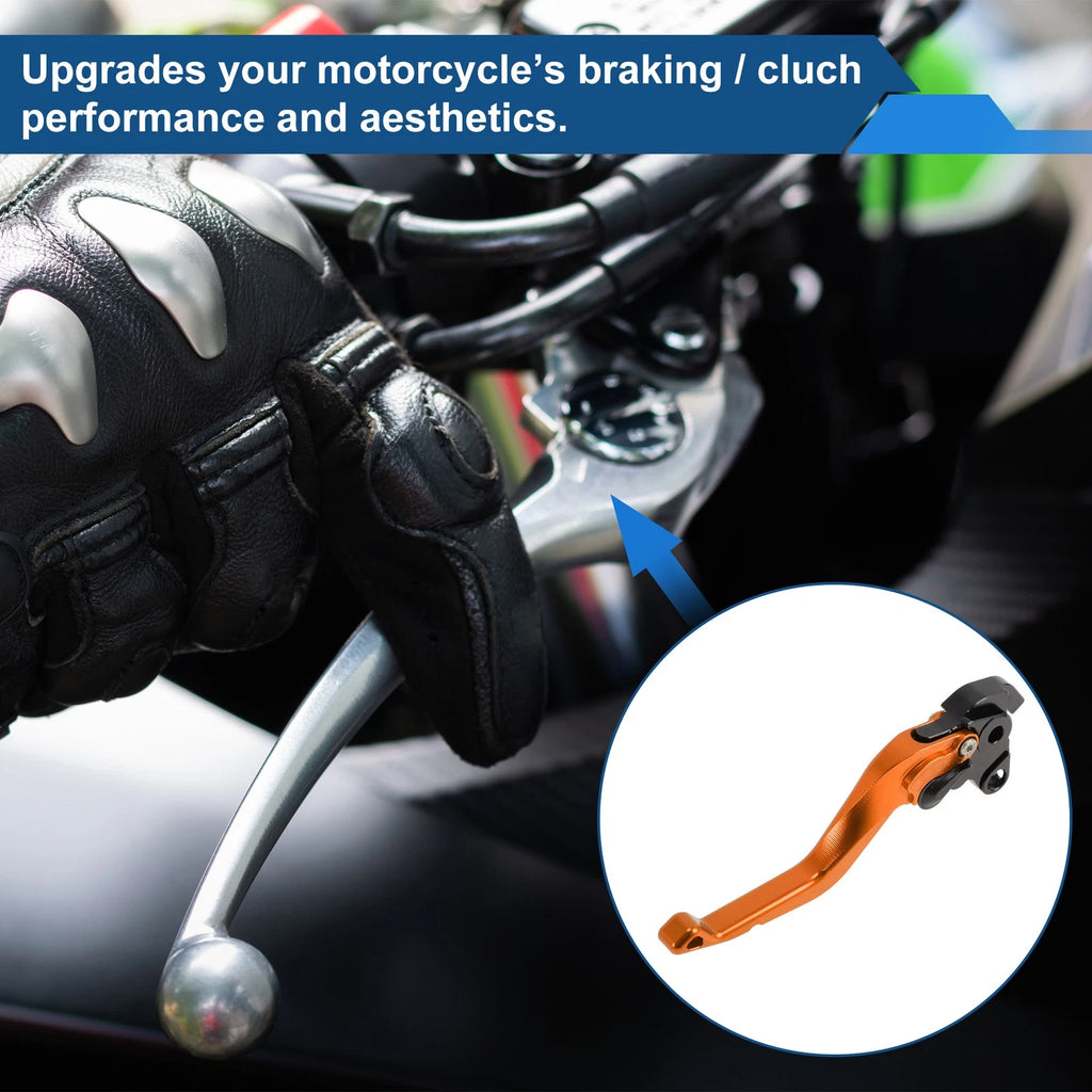 Adjustable Short Brake Clutch Levers for Honda VFR750 (1991–1997) - Orange