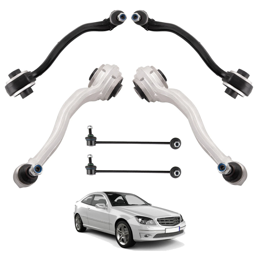 Set of 6 Front Upper Lower Control Arms for Mercedes Benz CLK500 (2003–2009)