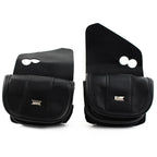 Black Dual Pouches Windshield Bags for Harley Touring Street Glide Special (2014-2023)
