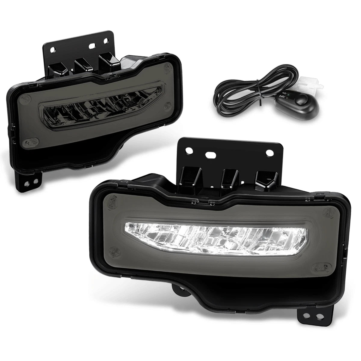 Full LED Fog Lights with Wiring Harness & Switch for Sierra 1500 (2016–2018)