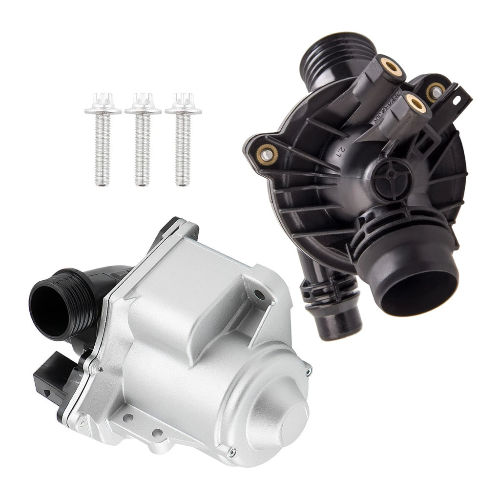 Water Pump Kit & Thermostat for BMW E60 E82 E88 E92 335i 535i (2007–2013)