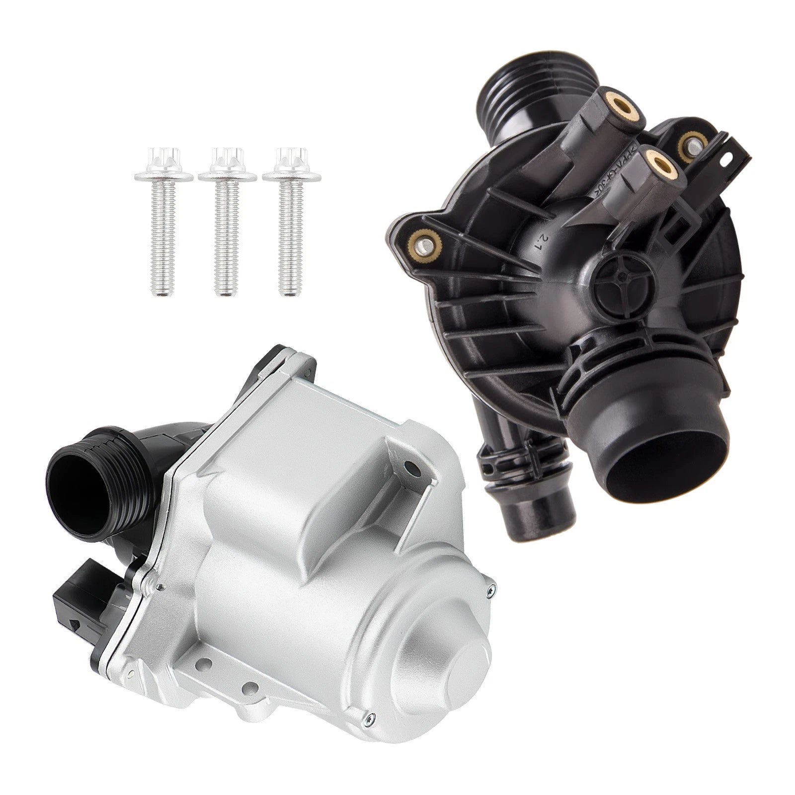 Water Pump Kit & Thermostat for BMW E60 E82 E88 E92 335i 535i (2007–2013)