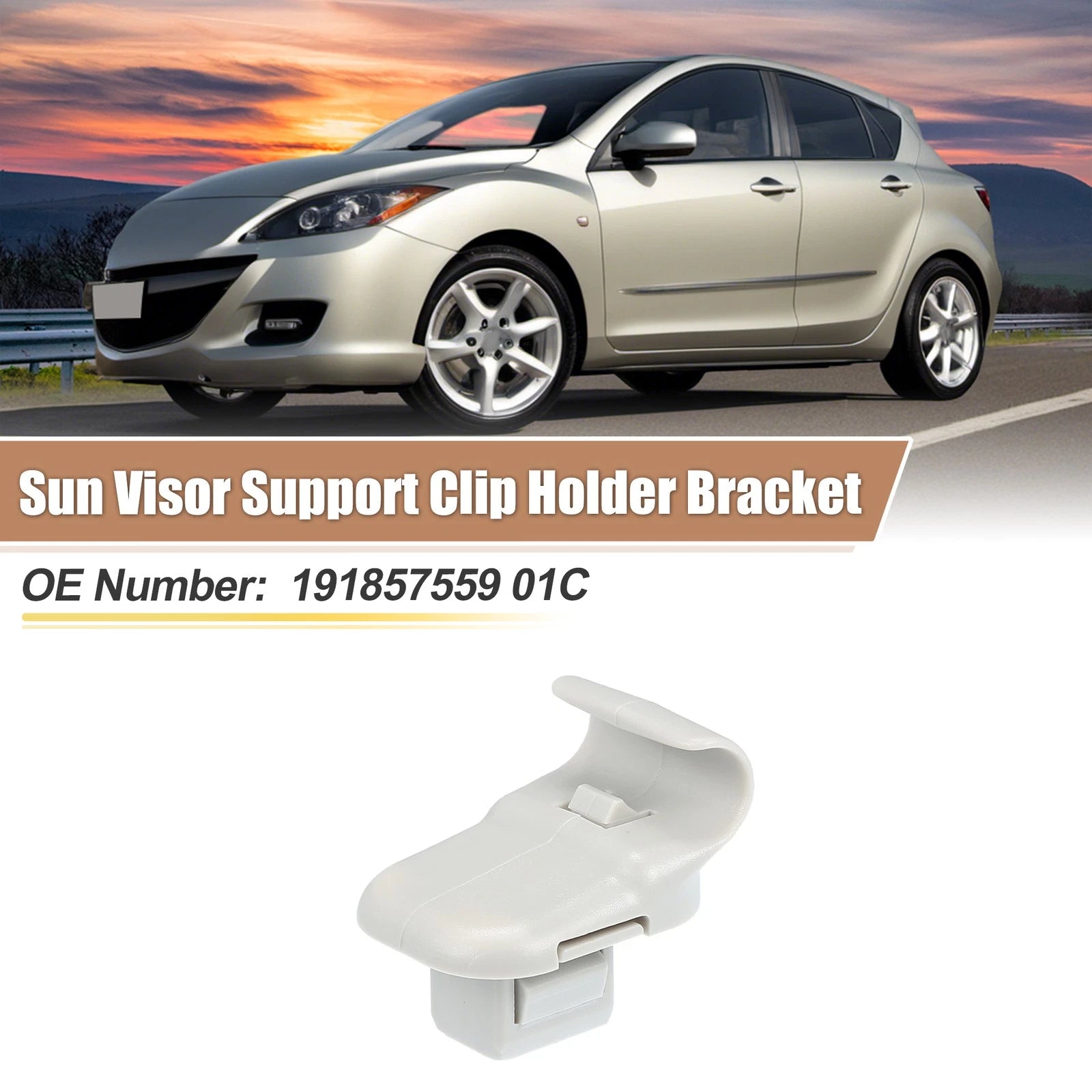 2X Sun Visor Support Clip No.LC6269261B77 for Mazda 3 (2004–2009)