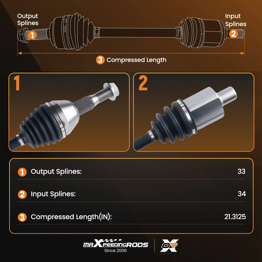 Front Driver CV Axle for Chevrolet Impala Monte Carlo (2000–2005)