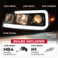 2X Projector Headlights for Dodge Charger (2006–2010) LED Tube Black LH/RH