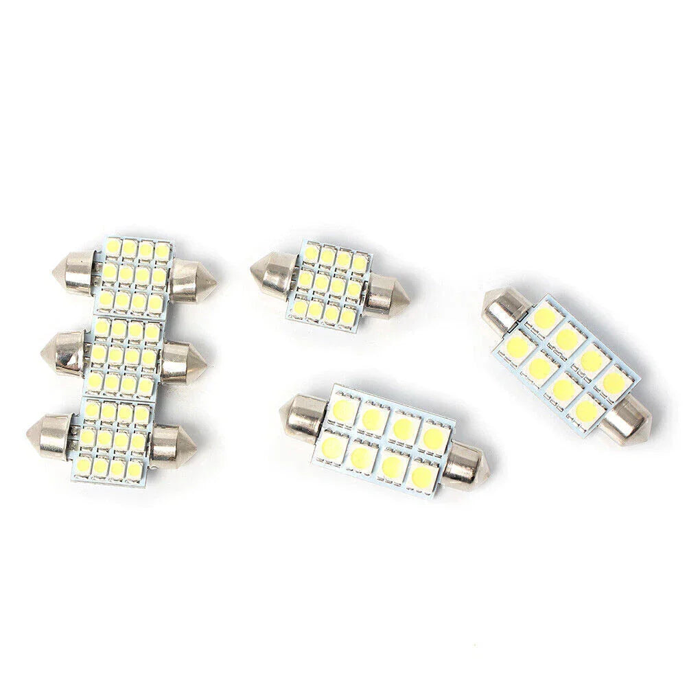 14PCS White LED Interior Lights for T10 31mm Map Dome & License Plate