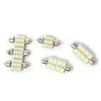 14PCS White LED Interior Lights for T10 31mm Map Dome & License Plate